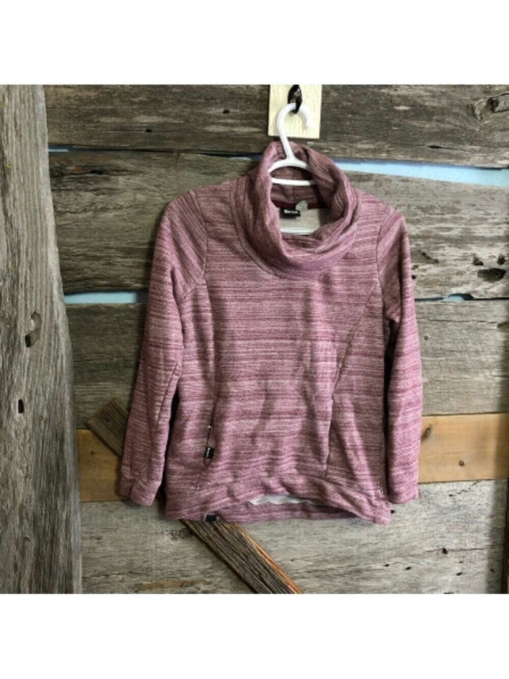 𝅺bench Size Small Pink Striped Cowl Neck Sweatshirt